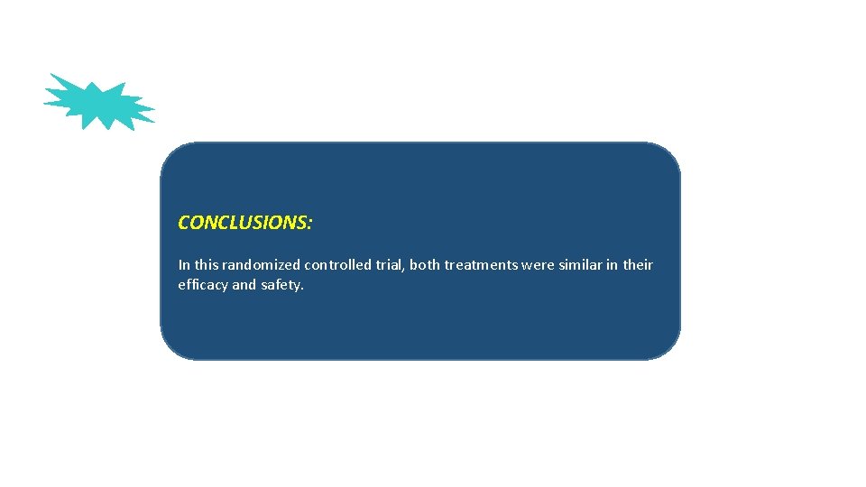 CONCLUSIONS: In this randomized controlled trial, both treatments were similar in their efficacy and