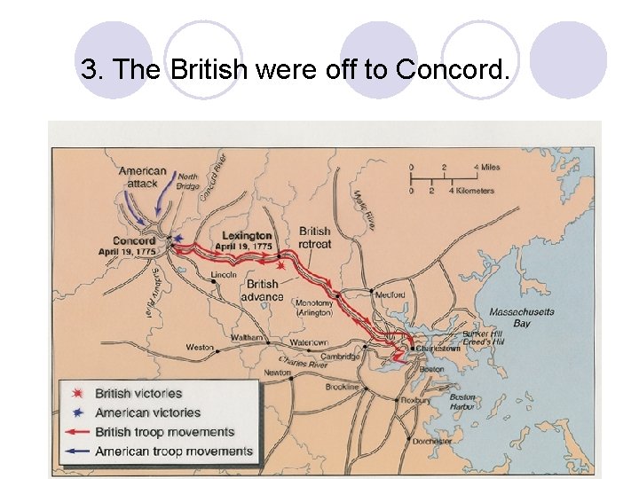 3. The British were off to Concord. 