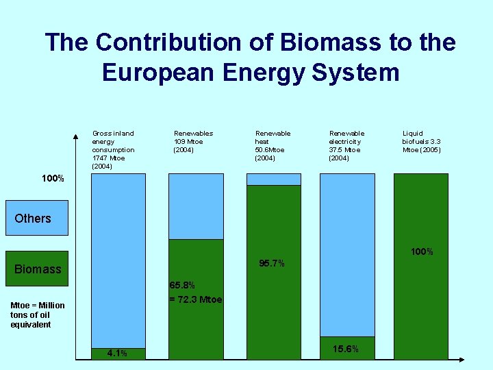 The Contribution of Biomass to the European Energy System Gross inland energy consumption 1747