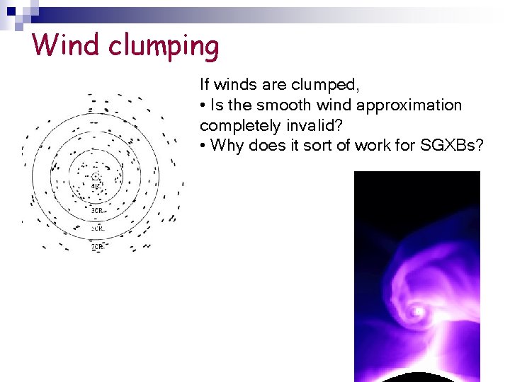 Wind clumping If winds are clumped, • Is the smooth wind approximation completely invalid?