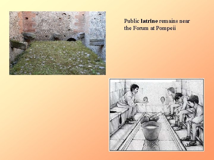 Public latrine remains near the Forum at Pompeii 