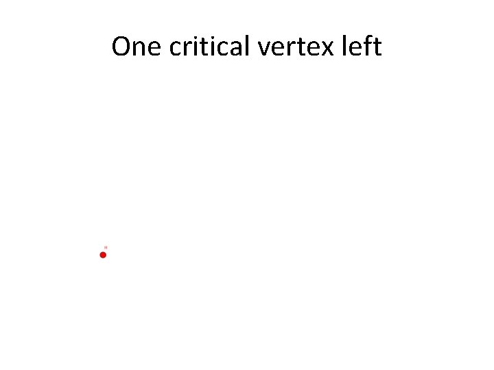 One critical vertex left 