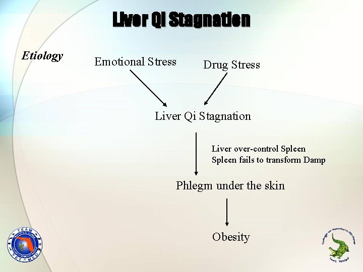 Liver Qi Stagnation Etiology Emotional Stress Drug Stress Liver Qi Stagnation Liver over-control Spleen