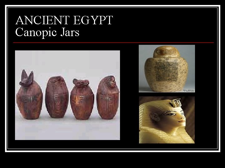 ANCIENT EGYPT Canopic Jars 