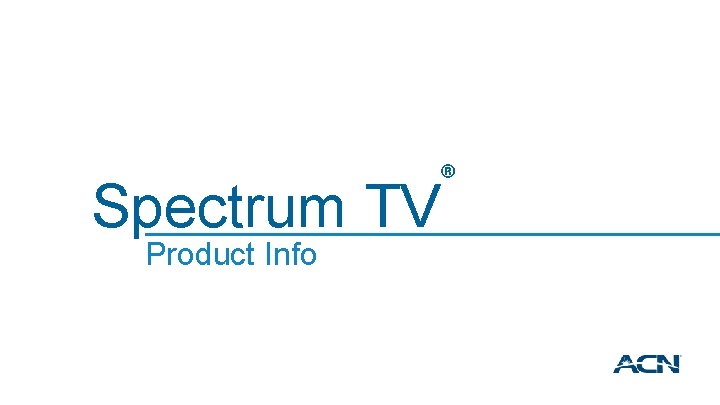 ® Spectrum TV Product Info 