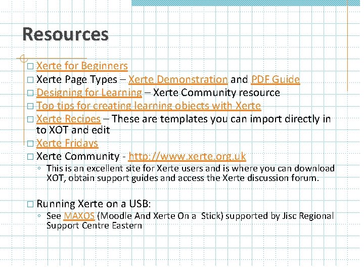 Resources � Xerte for Beginners � Xerte Page Types – Xerte Demonstration and PDF