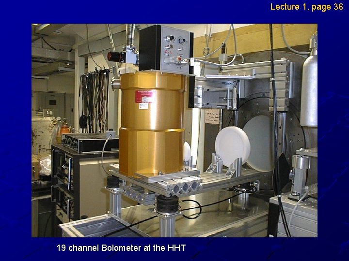 Lecture 1, page 36 19 channel Bolometer at the HHT 