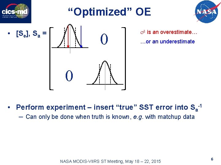 “Optimized” OE • [Se], Sa = 0 s 2 is an overestimate… …or an