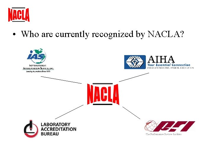  • Who are currently recognized by NACLA? 