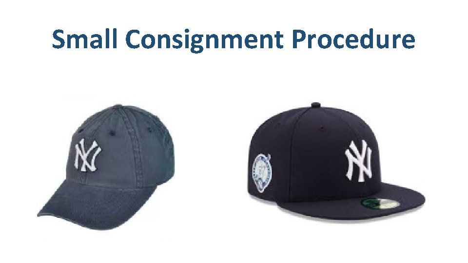 Small Consignment Procedure 