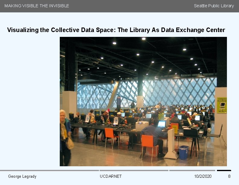 MAKING VISIBLE THE INVISIBLE Seattle Public Library Visualizing the Collective Data Space: The Library