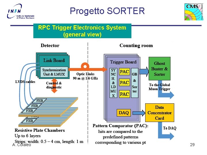 Progetto SORTER RPC Trigger Electronics System (general view) A. Colaleo 29 