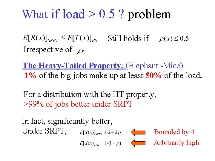 What if load > 0. 5 ? problem Still holds if Irrespective of The