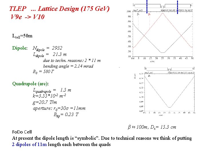 TLEP. . . Lattice Design (175 Ge. V) V 9 e -> V 10