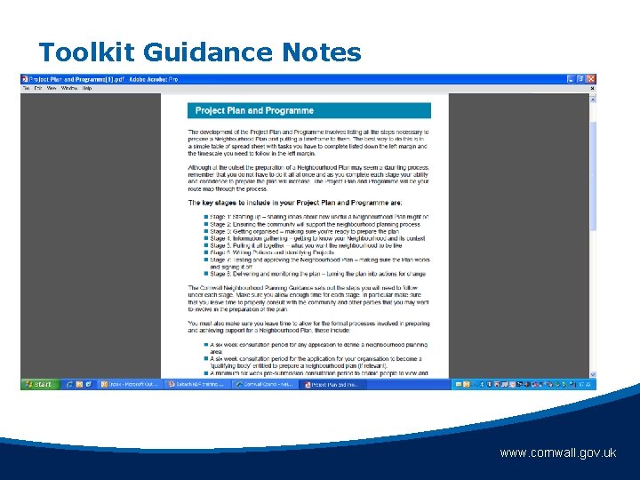 Toolkit Guidance Notes www. cornwall. gov. uk 