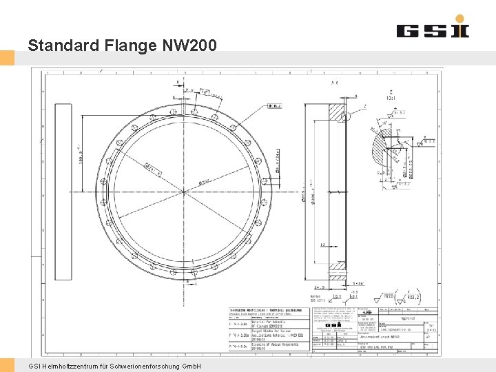 Standard Flange NW 200 GSI Helmholtzzentrum für Schwerionenforschung Gmb. H 