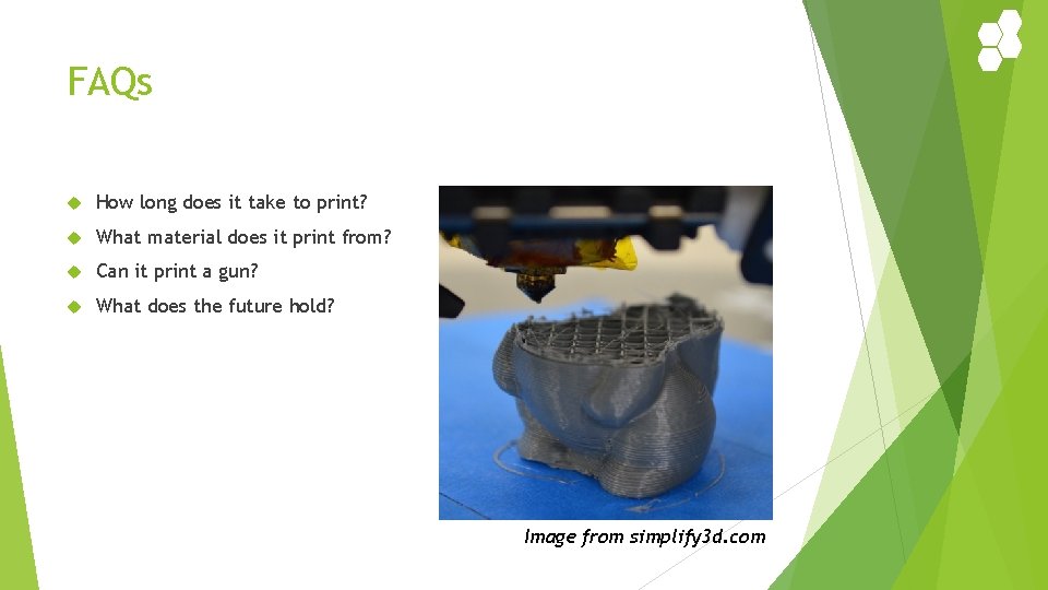 FAQs How long does it take to print? What material does it print from?