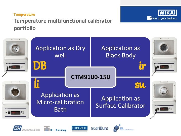 Temperature multifunctional calibrator portfolio Application as Dry well DB li Application as Black Body