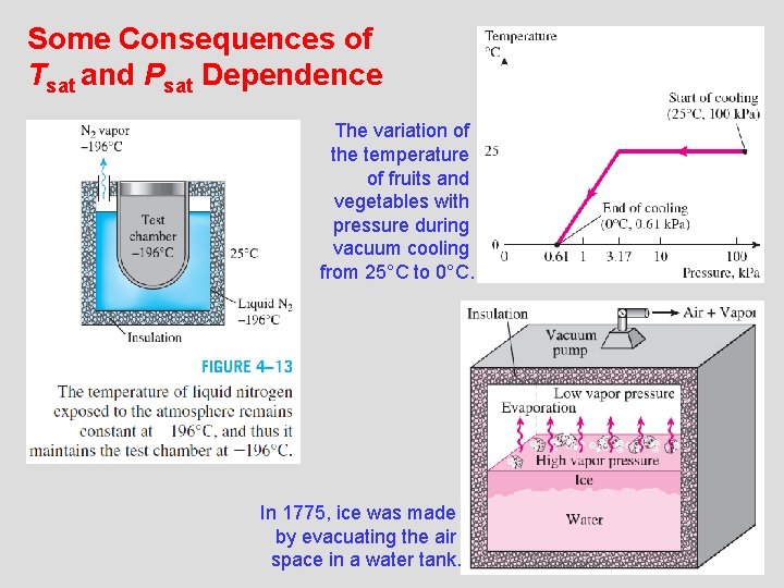 Some Consequences of Tsat and Psat Dependence The variation of the temperature of fruits