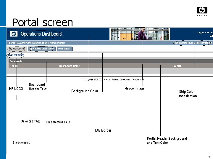 Portal screen 5 