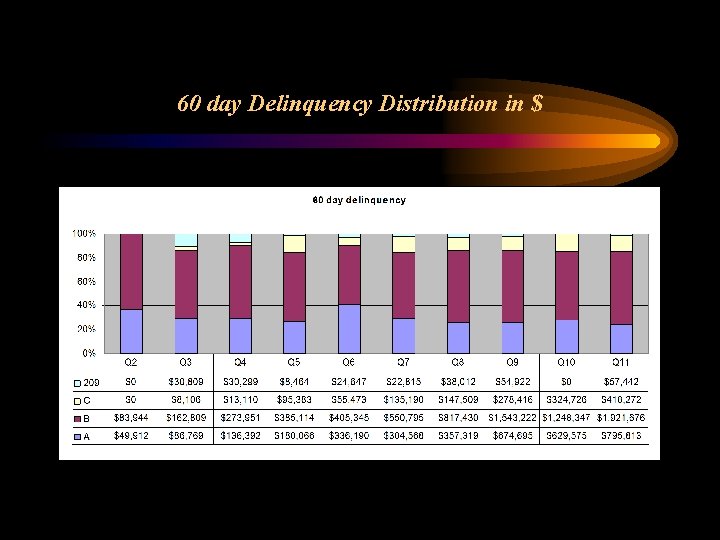 60 day Delinquency Distribution in $ 