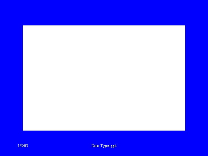 1/8/03 Data Types. ppt 