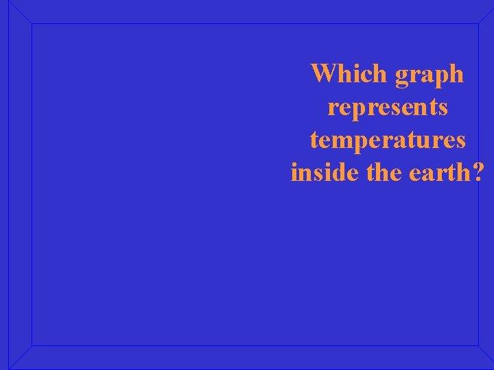 Which graph represents temperatures inside the earth? 