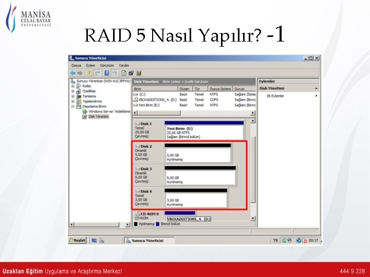 RAID 5 Nasıl Yapılır? -1 