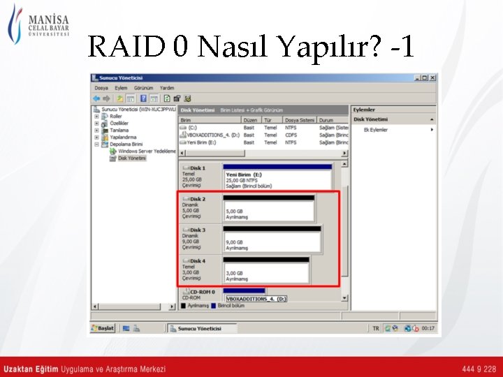 RAID 0 Nasıl Yapılır? -1 