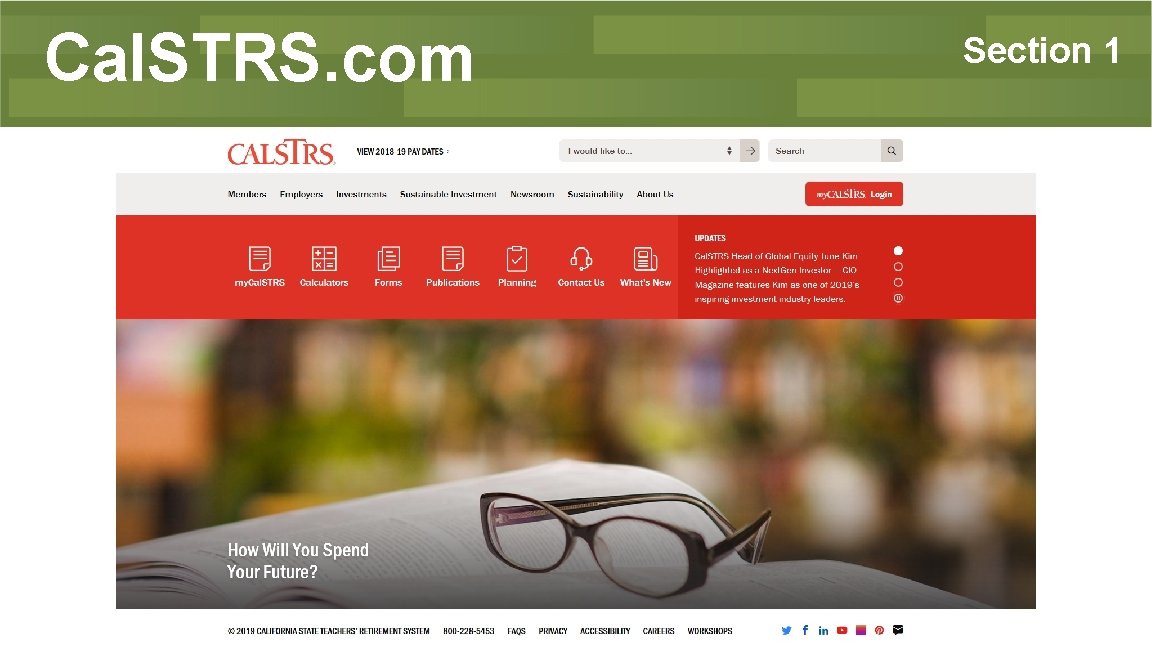 Cal. STRS. com Section 1 