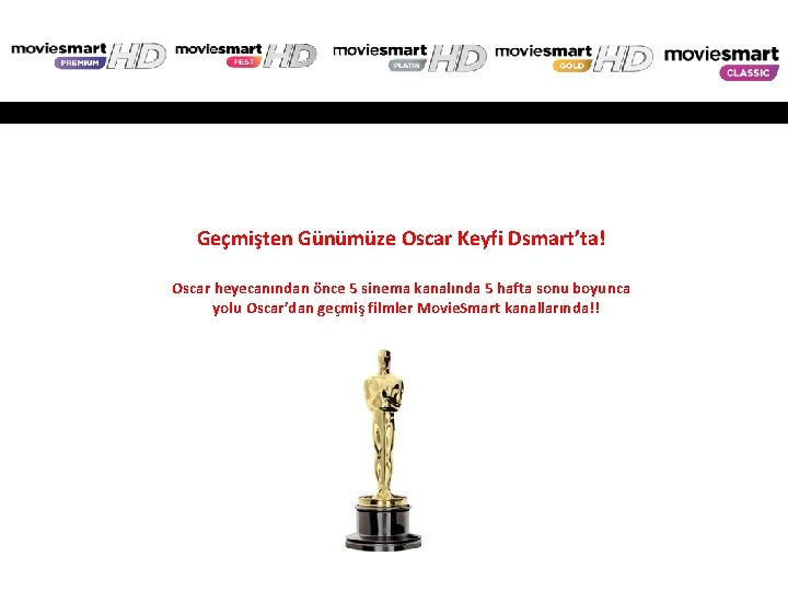  Geçmişten Günümüze Oscar Keyfi Dsmart’ta! Oscar heyecanından önce 5 sinema kanalında 5 hafta