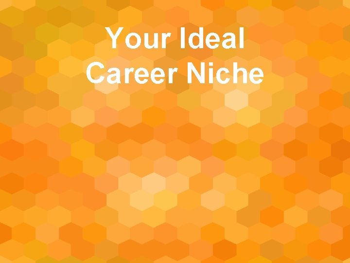 Your Ideal Career Niche 