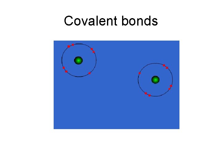 Covalent bonds 
