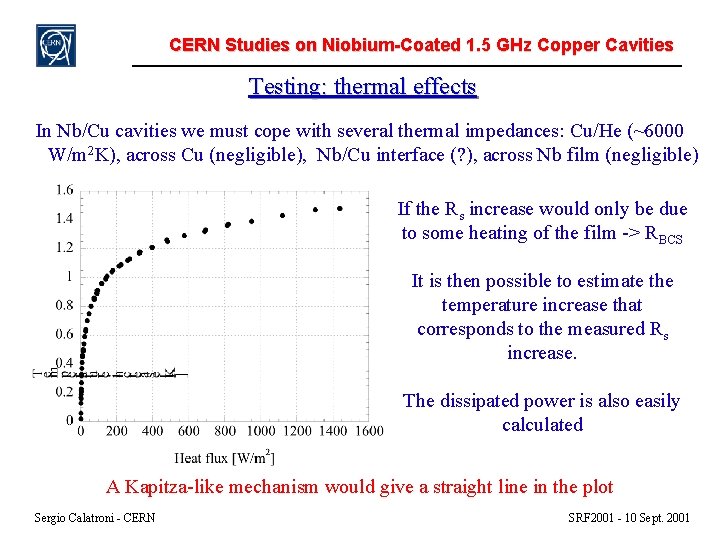 CERN Studies on Niobium-Coated 1. 5 GHz Copper Cavities Testing: thermal effects In Nb/Cu