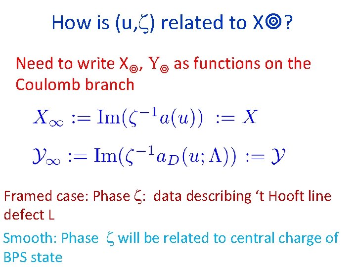 How is (u, ) related to X ? Need to write X , Y