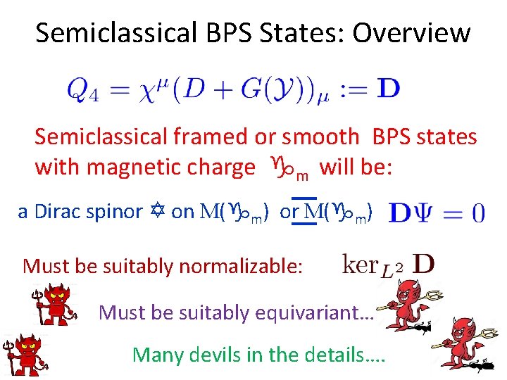 Semiclassical BPS States: Overview Semiclassical framed or smooth BPS states with magnetic charge m