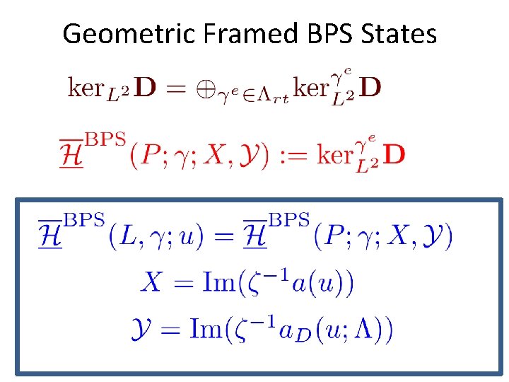 Geometric Framed BPS States 