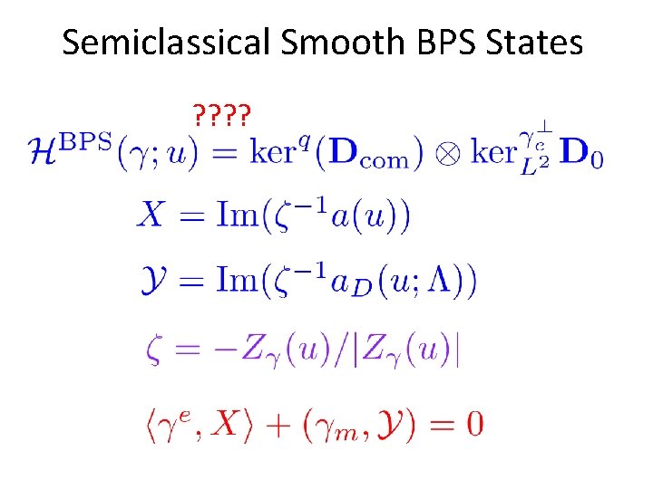 Semiclassical Smooth BPS States ? ? 