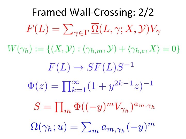 Framed Wall-Crossing: 2/2 