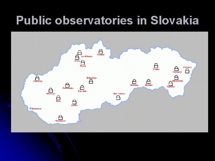 Public observatories in Slovakia 