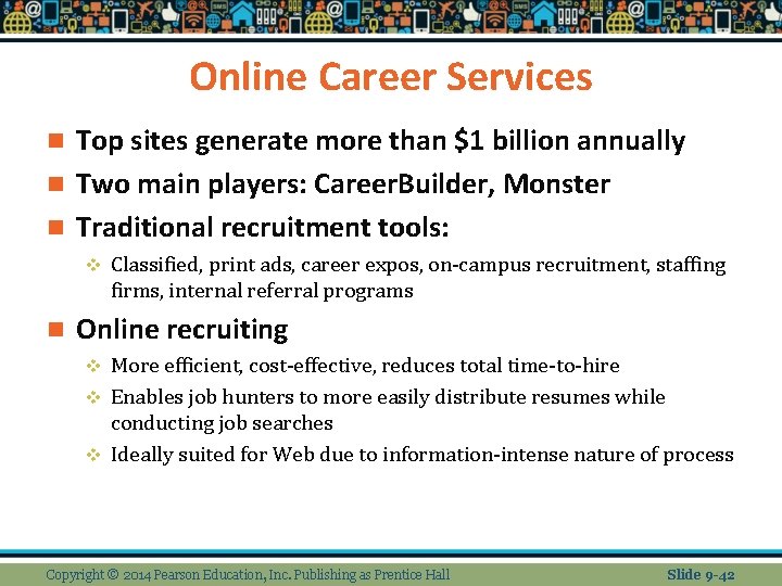 Online Career Services Top sites generate more than $1 billion annually n Two main