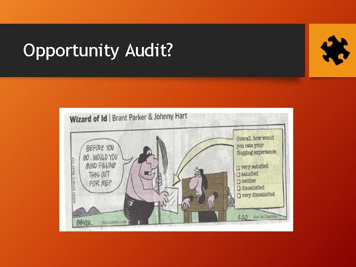 Opportunity Audit? 