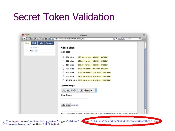 Secret Token Validation 