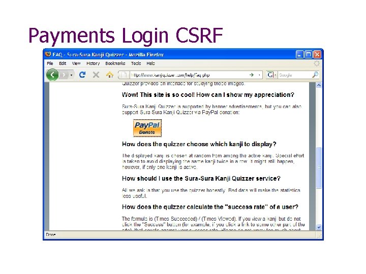 Payments Login CSRF 