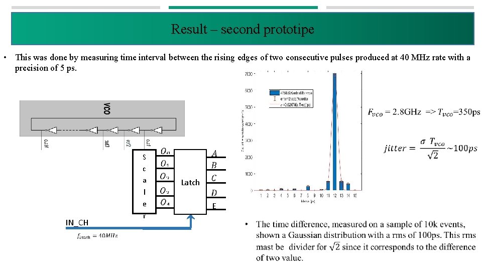 Result – second prototipe • This was done by measuring time interval between the