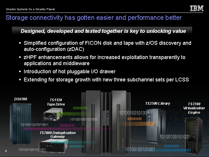 Smarter Systems for a Smarter Planet Storage connectivity has gotten easier and performance better