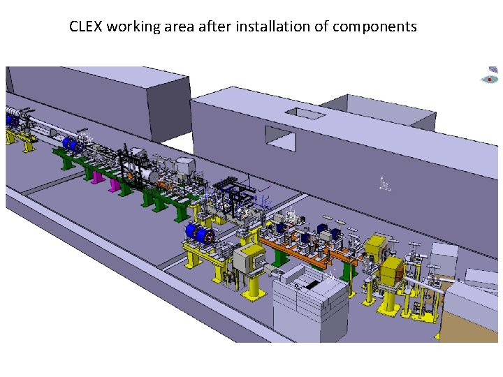 CLEX working area after installation of components 