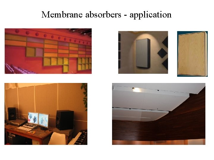 Membrane absorbers - application 