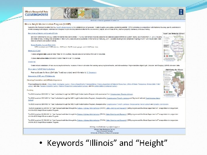  • Keywords “Illinois” and “Height” 