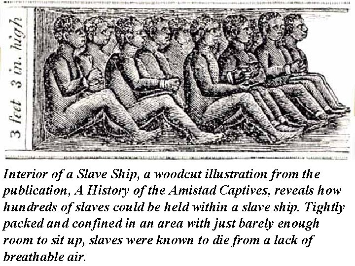 Interior of a Slave Ship, a woodcut illustration from the publication, A History of